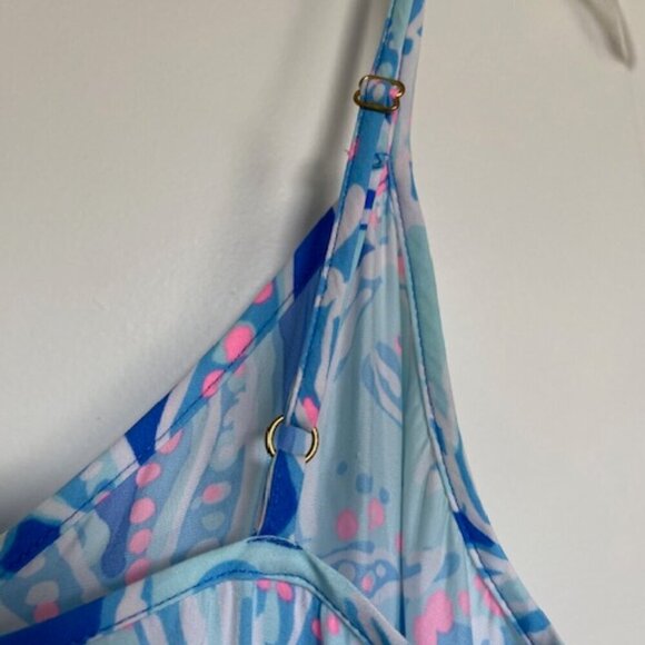 LILLY PULITZER Deanna Blouson Watercolor Strappy Romper Shorts XXS - Picture 12 of 14